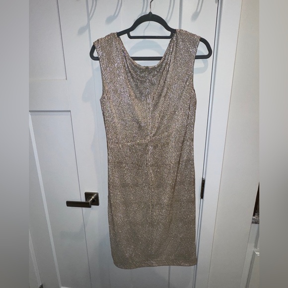 Lauren Ralph Lauren Metallic Gold Cocktail/Midi Dress (Size 10) - Picture 7 of 10